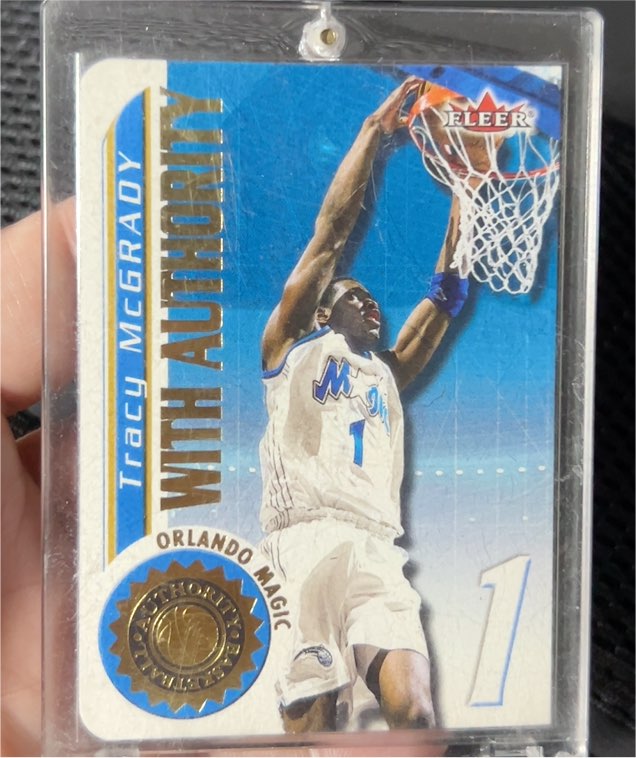 2000-01 Fleer Authority With Authority #WA1 Tracy McGrady — front
