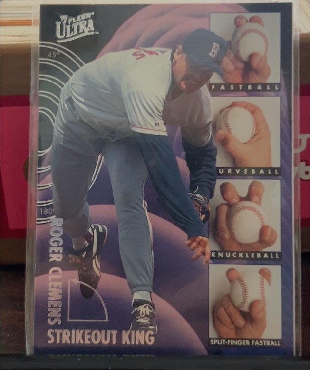 1995 Fleer Ultra #2 Roger Clemens Strikeout Kings — front
