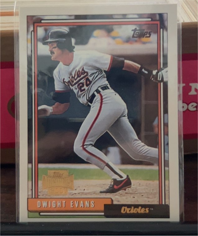 1992 Topps #705 Dwight Evans — front