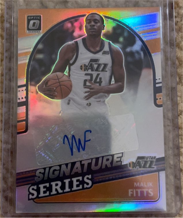 2021-22 Donruss Optic #SS-MFT Malik Fitts Signature Series Auto Prizm Utah Jazz — front