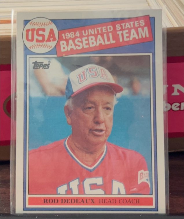 1985 Topps #389 Rod Dedeaux — front