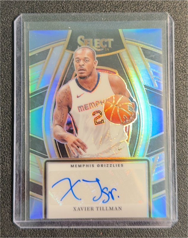 2023-24 Panini Select #SSS-XTM Xavier Tillman Silver Signature Selections Auto — front