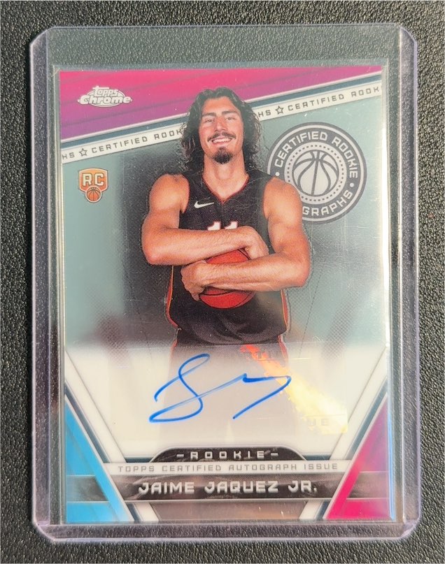 2023-24 Topps Chrome #CRA-JJ Jaime Jaquez Jr. Certified Rookie Auto — front