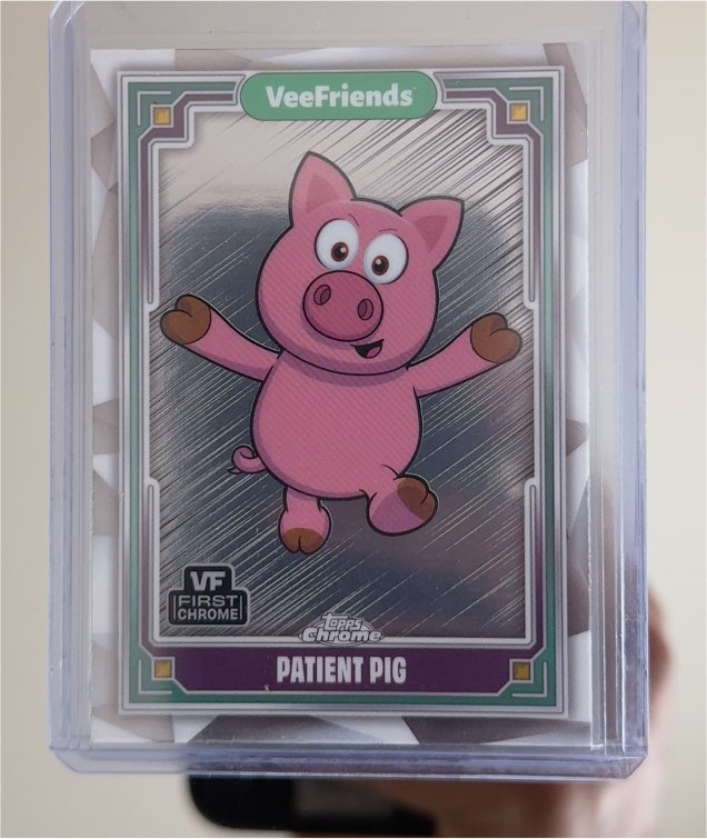 2025 Topps Chrome VeeFriends #12 Patient Pig — front
