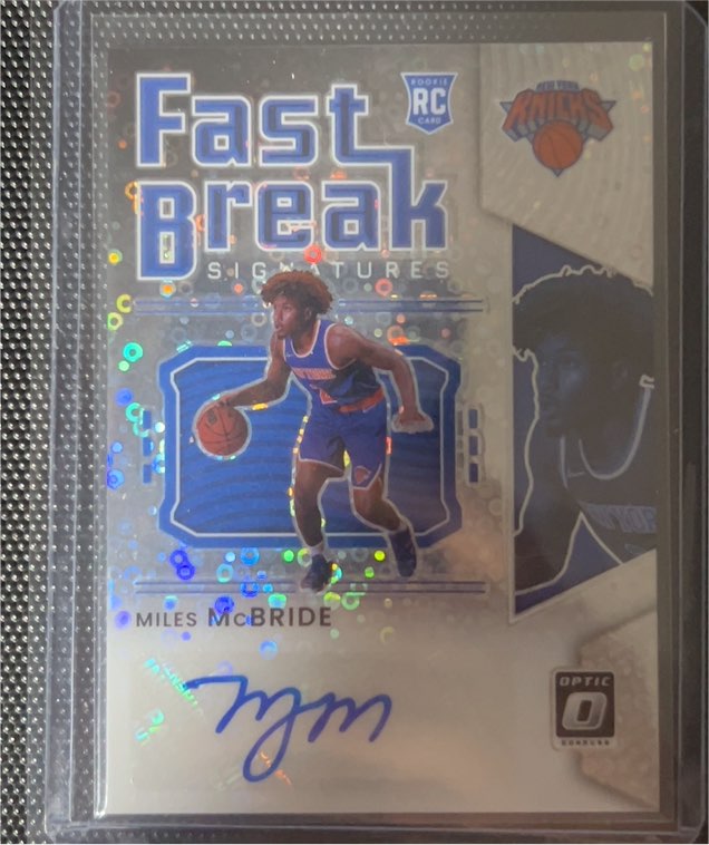 2021 Panini Donruss Optic #FB-MMB Miles McBride Fast Break Signatures Rookie Auto — front