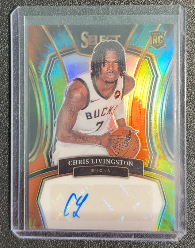 2023-24 Panini Select #RS-LVG Chris Livingston Rookie Signatures — front