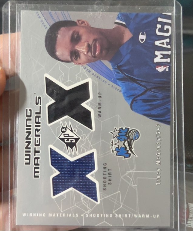2002-03 SPx Winning Materials #TM-W Tracy McGrady — front