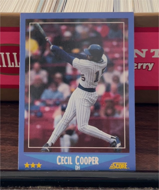 1988 Score #169 Cecil Cooper — front