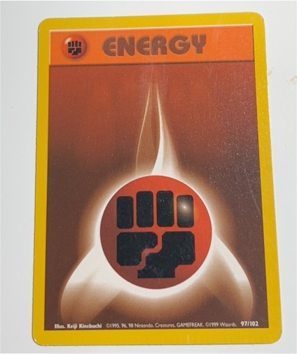 1999 Pokémon Base Set Fighting Energy #97/102 — front