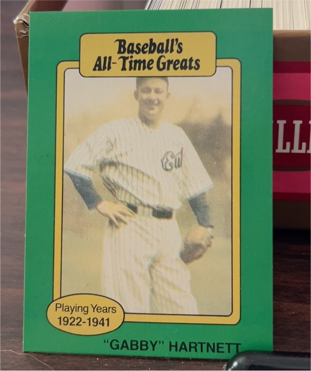 1987 Hygrade All-Time Greats #NNO Gabby Hartnett — front