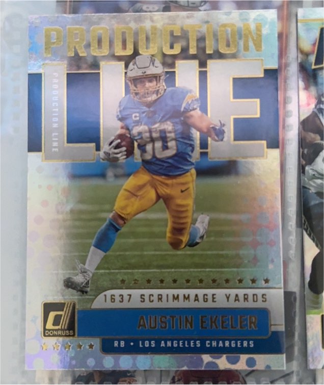 2023 Donruss Production Line #PDL-15 Austin Ekeler — front
