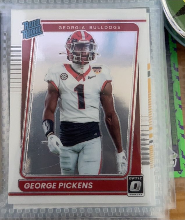 2022 Panini Chronicles Draft Picks Donruss Optic #23 George Pickens Rated Rookie — front