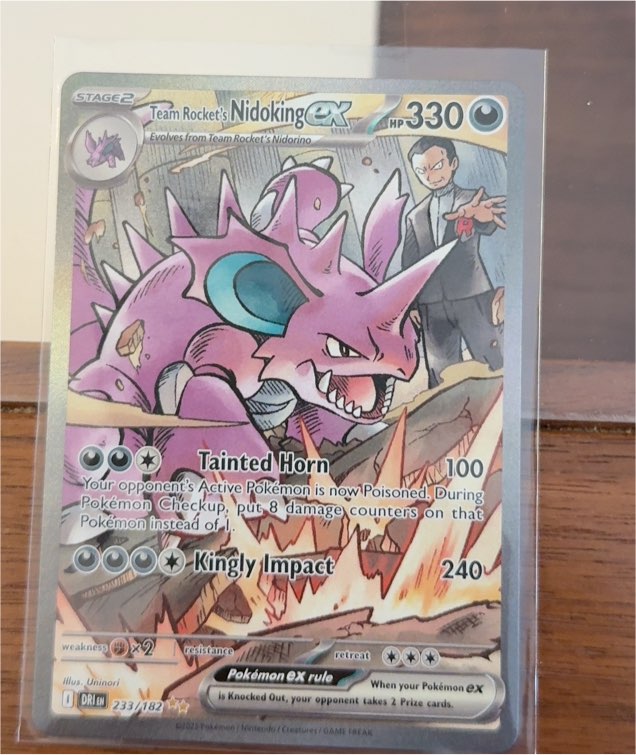 2025 Pokémon DRI #233 Team Rocket's Nidoking ex — front