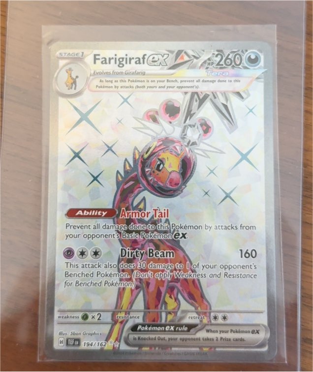 2023 Pokémon TCG Scarlet & Violet #194/162 Farigiraf ex — front