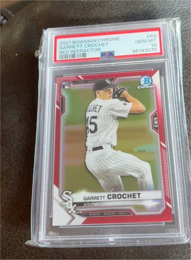 2021 Bowman Chrome #63 Garrett Crochet — front