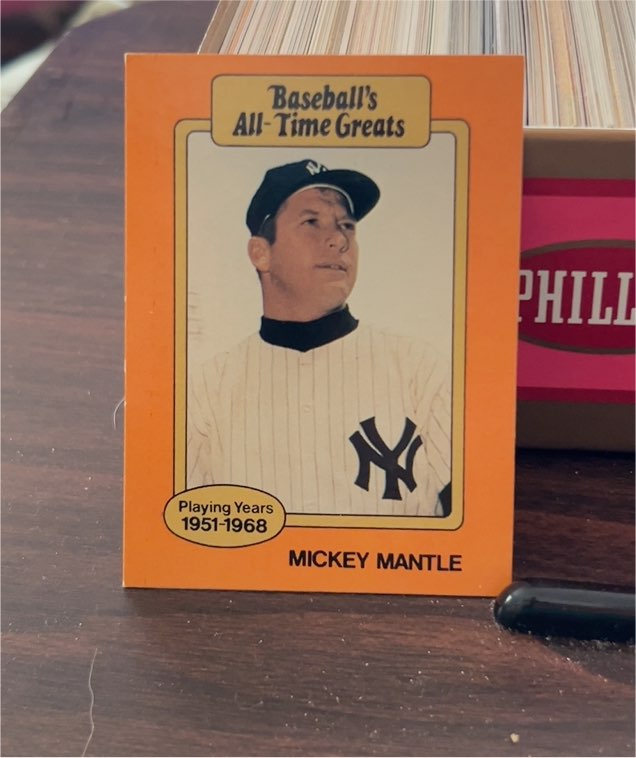 1987 Hygrade Baseball's All-Time Greats #B2 Mickey Mantle — front