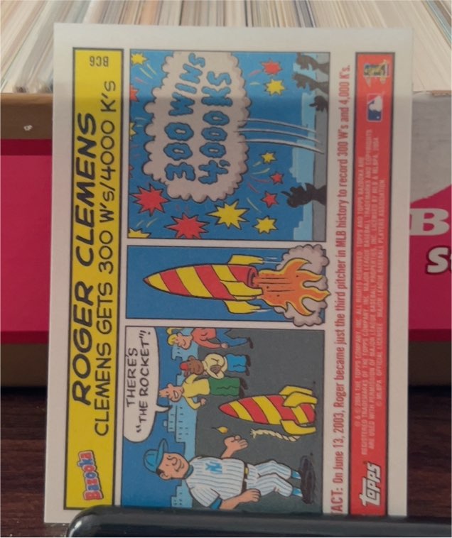 2004 Topps Bazooka Comics #BC6 Roger Clemens — front