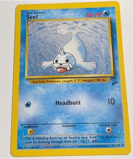 1999 Pokémon Base Set #41 Seel — front