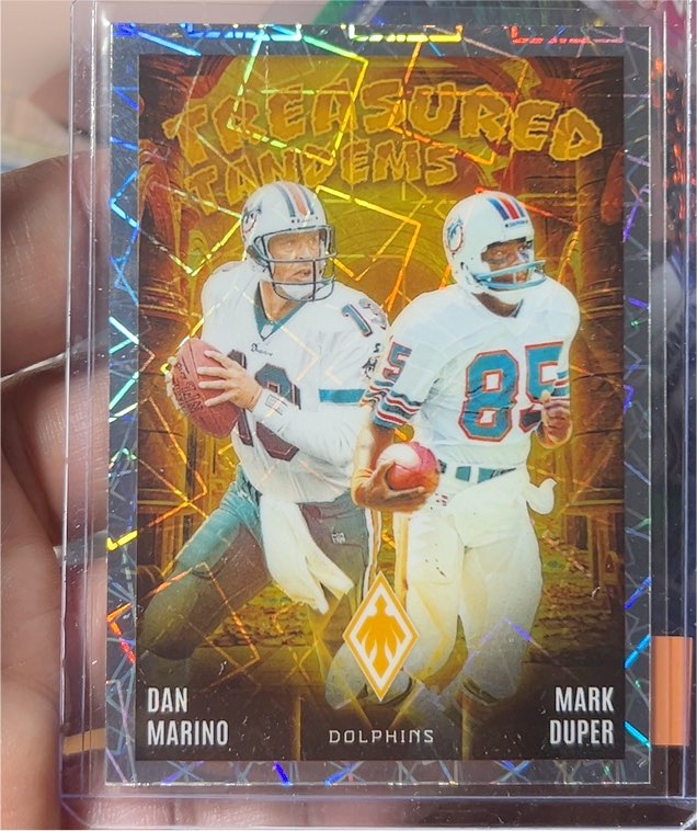 2024 Panini Phoenix #TT-MIA Dan Marino / Mark Duper Treasured Tandems — front