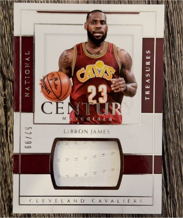 2016-17 Panini National Treasures Century Materials #81 LeBron James — front
