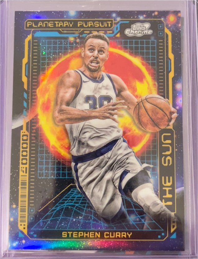 2023-24 Topps Cosmic Chrome Planetary Pursuit The Sun #PPS-2 Stephen Curry — front