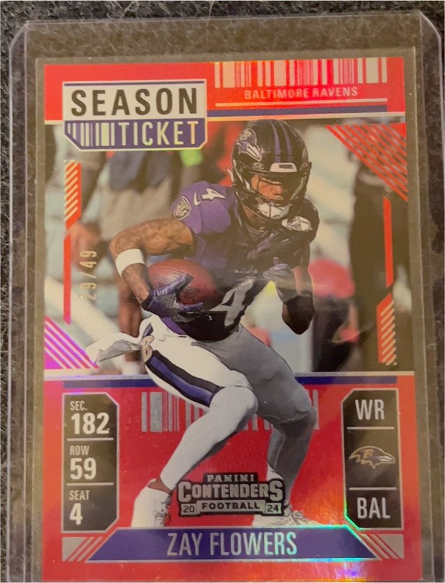 2024 Panini Contenders Season Ticket #8 Zay Flowers — front