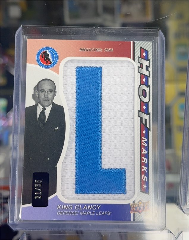 2024-25 Upper Deck SP Game Used HOF Marks King Clancy — front