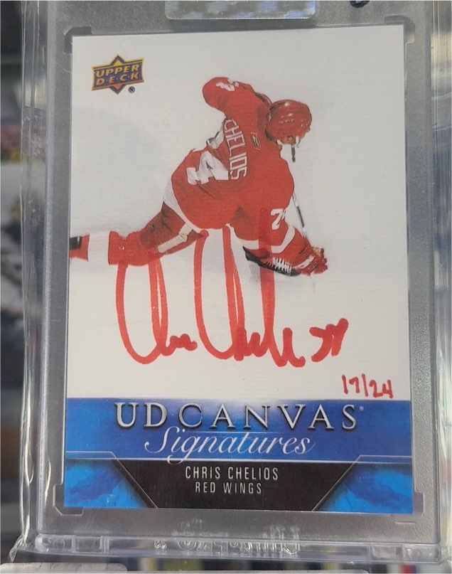 2023-24 Upper Deck Clear Cut UD Canvas Signatures #CS-CC Chris Chelios — front