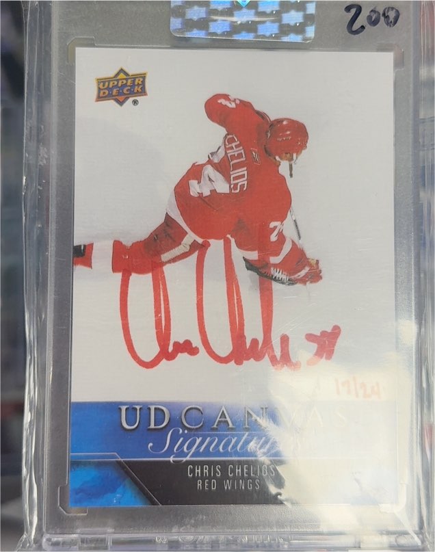 2023 Upper Deck Clear Cut UD Canvas Signatures #CS-CC Chris Chelios — front