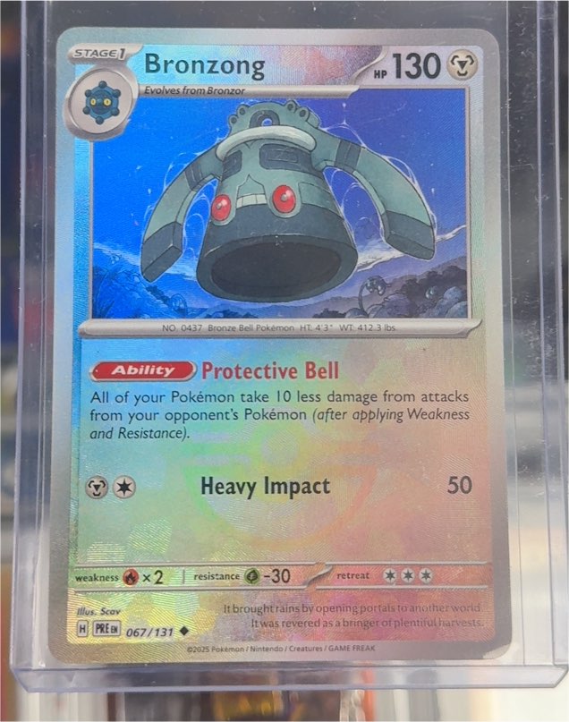 2025 Pokémon Prismatic Evolutions #067 Bronzong — front
