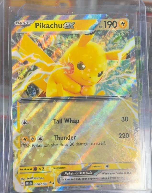 2025 Pokémon TCG Prismatic Evolutions #028 Pikachu ex — front