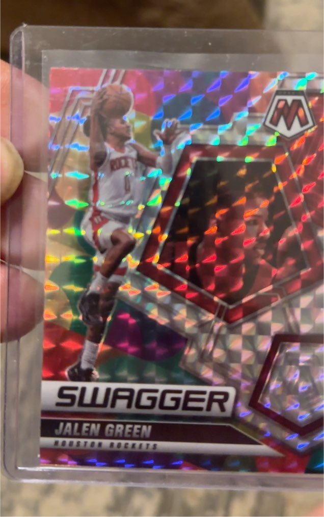 2021-22 Panini Mosaic Prizm #11 Jalen Green Swagger RC — front