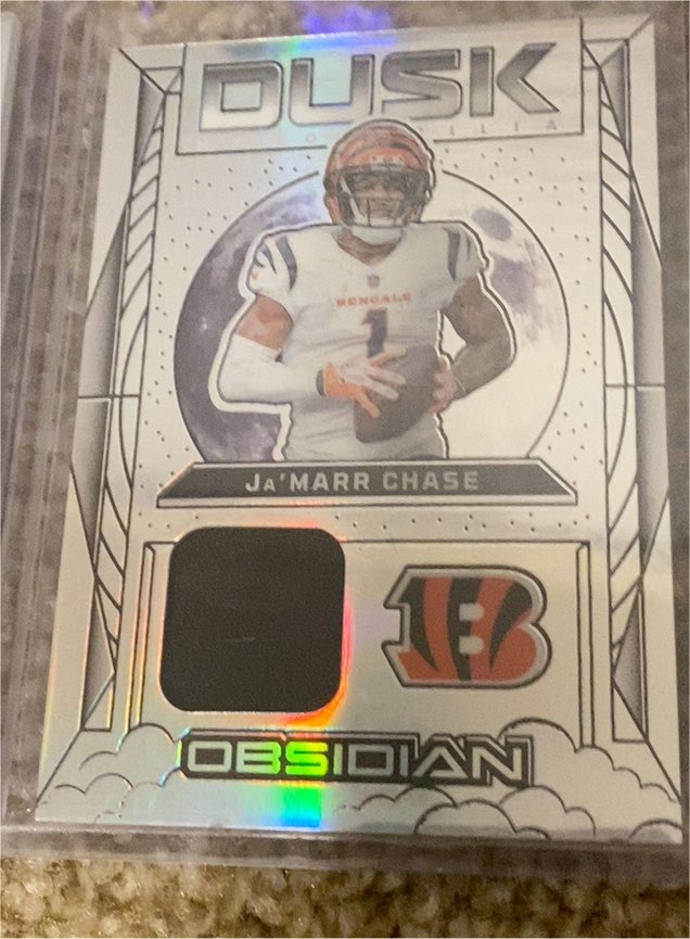 2024 Panini Obsidian Dusk Memorabilia #DM-JCE Ja'Marr Chase — front