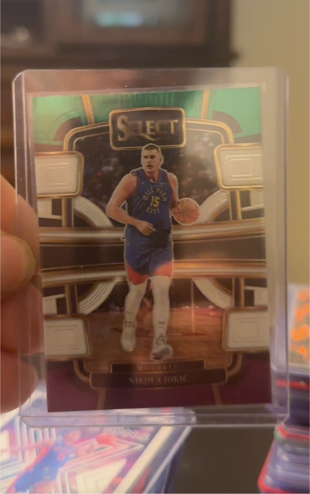 2023-24 Panini Select Concourse Green White Purple Prizm #32 Nikola Jokic — front