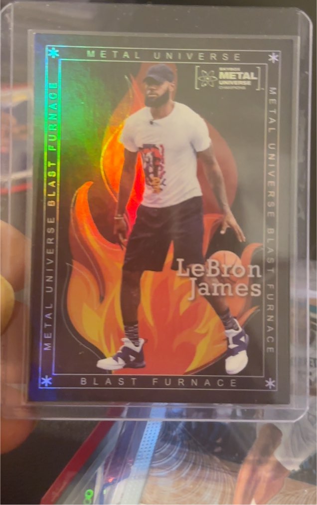 2021 Skybox Metal Universe Champions #BF-24 LeBron James Blast Furnace — front