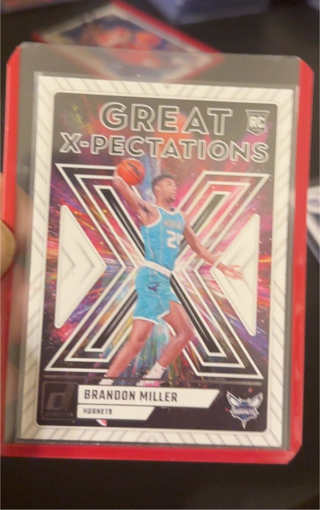 2023-24 Donruss #2 Brandon Miller Great X-Pectations RC Charlotte Hornets — front