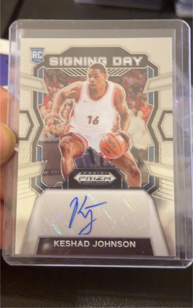2024 Panini Prizm Draft Picks #SD-KES Keshad Johnson Signing Day — front