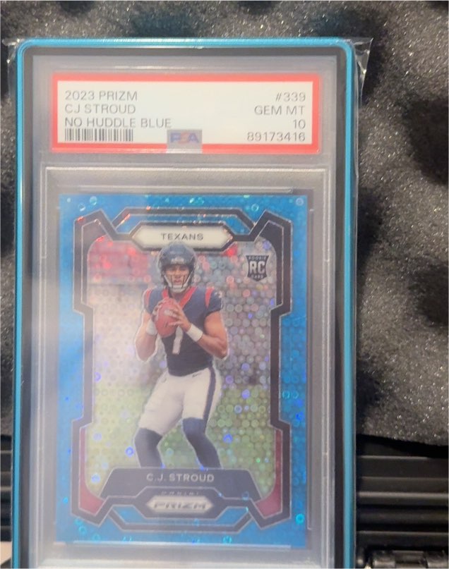 2023 Panini Prizm #339 C.J. Stroud No Huddle Blue — front