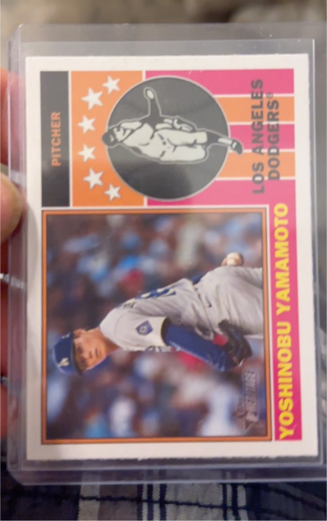 2025 Topps Heritage #76PI-18 Yoshinobu Yamamoto — front