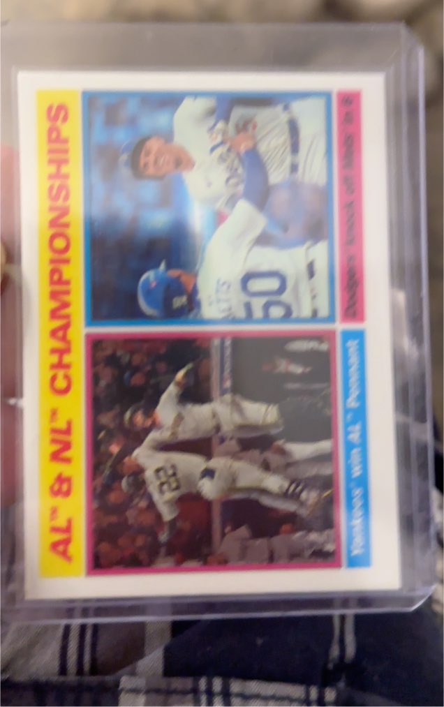 2025 Topps Heritage #461 AL & NL Championships — front