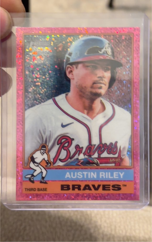 2025 Topps Heritage Chrome #364 Austin Riley — front