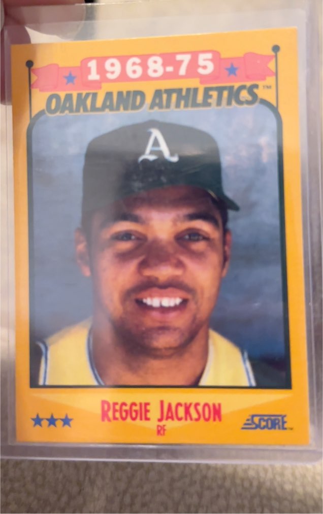 1988 Score #500 Reggie Jackson — front