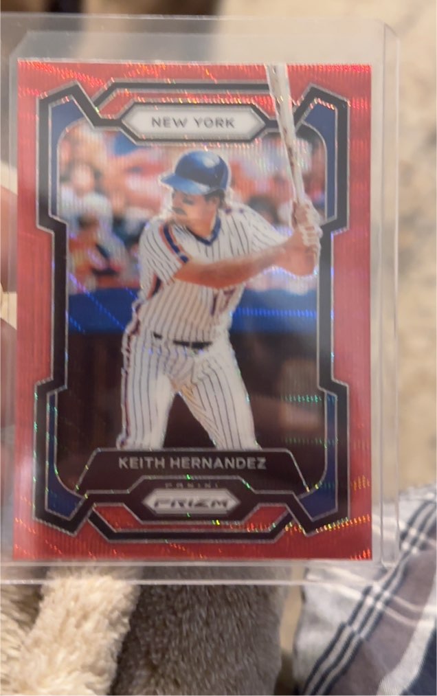 2024 Panini Prizm Ruby Wave Prizm #1 Keith Hernandez — front