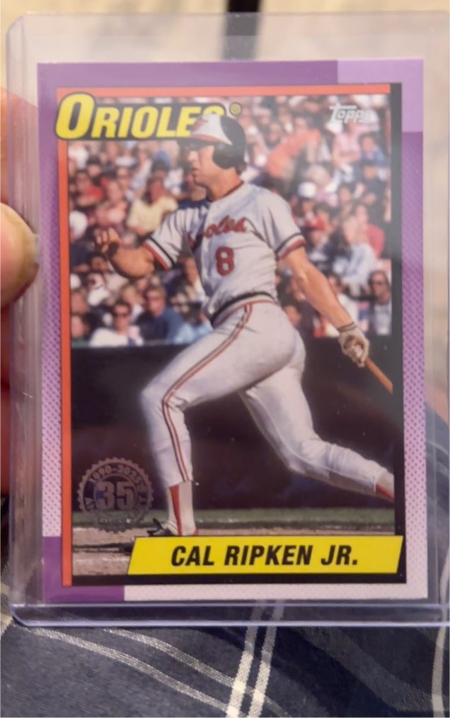 2025 Topps #T90-59 Cal Ripken Jr. 1990 Topps Baseball 35th Anniversary Orioles — front