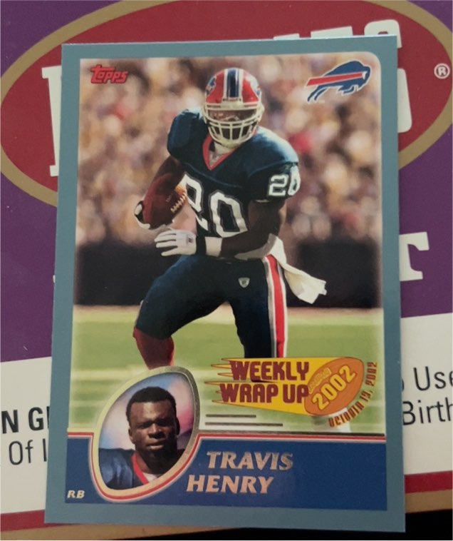 2003 Topps #296 Travis Henry Weekly Wrap Up — front