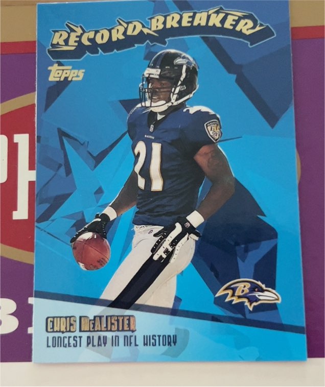 2003 Topps Record Breakers #RB29 Chris McAlister — front