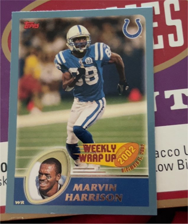 2003 Topps #305 Marvin Harrison Weekly Wrap Up — front