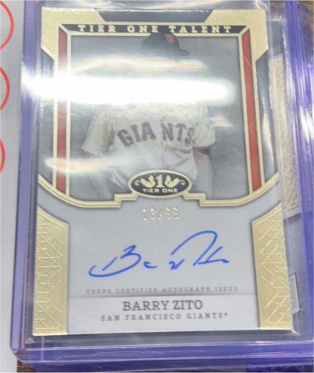 2022 Topps Tier One Talent #T1TA-BZ Barry Zito — front