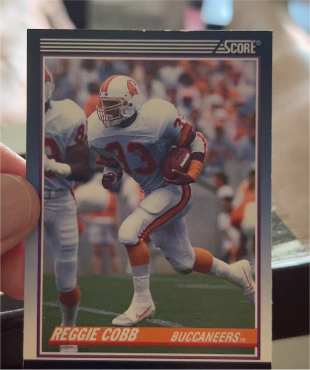 1990 Score #333 Reggie Cobb — front