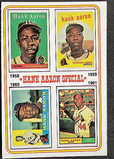 1974 Topps #3 Hank Aaron Special 1958-61 — front